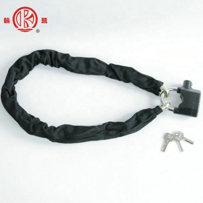 Zinc alloy black 8 mm thick security bicycle cable lock