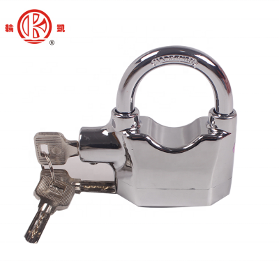 High quality silver siren padlock zinc alloy alarm padlock