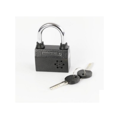 New high quality zinc alloy black alarm small padlock